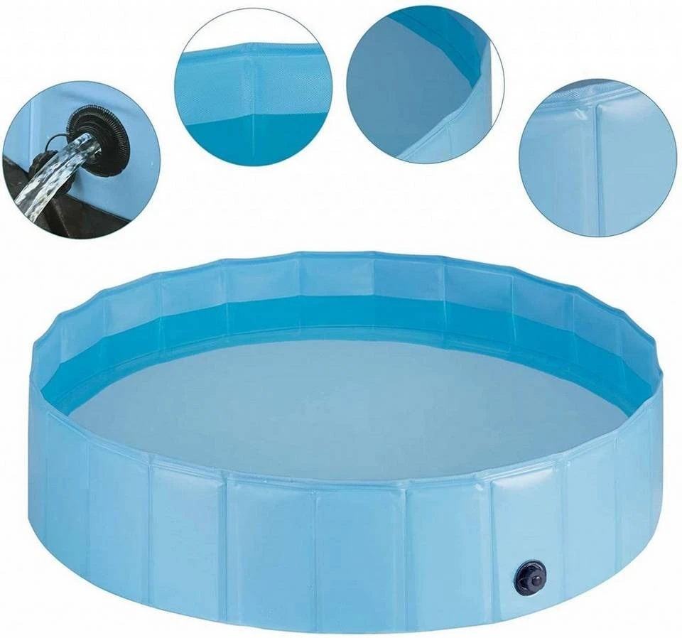 EUGAD Planschbecken, Hundepool Planschbecken für Hunde Katzen blau 12 EUGAD Planschbecken, Hundepool Planschbecken für Hunde Katzen blau – Bild 12