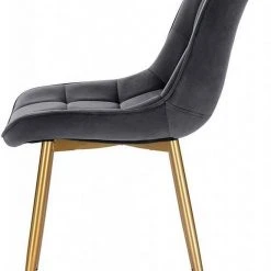 EUGAD Esszimmerstuhl, 6er-Set Küchenstühle Wohnzimmerstuhl mit Rückenlehne, Samt Sitzfläche, Gold Beine Schwarz Dunkelgrün, Grau, Rosa -Eugad Möbel Einkaufen ad6e52a3 244c 5a23 bb4d 4ddebdd0dfa4