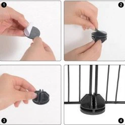 EUGAD Freigehege, Freigehege für Kaninchen Hasen Meerschweinchen Welpenauslauf Kleintiergehege Laufgitter mit Tür DIY 12 Platten Schwarz 142 x 72 x 36 cm 9 EUGAD Freigehege, Freigehege für Kaninchen Hasen Meerschweinchen Welpenauslauf Kleintiergehege Laufgitter mit Tür DIY 12 Platten Schwarz 142 x 72 x 36 cm -Eugad Möbel Einkaufen ad73b68b ea9c 54f4 a633 62d99c852cec