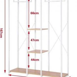 EUGAD Kleiderständer, Wäscheständer Garderobenständer mit Ablage Schwarzrohre und Eiche Platte Schwarz-Hell Eiche, Schwarz-Vintage, Wei&szlig;-Eiche -Eugad Möbel Einkaufen adb6a286 6cd8 5057 a312 495ae8ff1989
