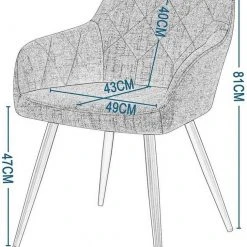 EUGAD Esszimmerstuhl (1 Stück), Wohnzimmerstuhl aus Leinen Polsterstuhl mit Armlehnen und Rückenlehne schwarze Gestell aus Metall Hellgrau Dunkelgrau 26 EUGAD Esszimmerstuhl (1 Stück), Wohnzimmerstuhl aus Leinen Polsterstuhl mit Armlehnen und Rückenlehne schwarze Gestell aus Metall Hellgrau Dunkelgrau -Eugad Möbel Einkaufen aef26928 57e6 46b4 b674 6d797c621c90