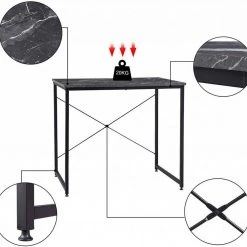 EUGAD Schreibtisch, Computertisch Esstisch Holz Stahl 80x60x70 cm Holz Vintage+schwarz Hell Eiche+schwarz, Hell Eiche+wei&szlig;, Marmor+schwarz -Eugad Möbel Einkaufen af7f69be 0671 5114 b28e 9747769b9668