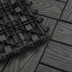 EUGAD WPC-Fliesen, WPC Fliesen Klickfliesen in Holzoptik 11 Stücke für 1m² Grau Anthrazit, Braun, Coffee, Hellgrau -Eugad Möbel Einkaufen b21de805 79d2 5a66 be0f 6091b812b34c