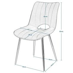 EUGAD Esszimmerstuhl (2 Stück), Küchenstuhl, Polsterstuhl, Wohnzimmerstuhl ohne Armlehne, Metallbeine, Samt, Dunkelgrau Hellgrau, Schwarz -Eugad Möbel Einkaufen b2d781aa 7202 476b b35c f54b3b5c9c84