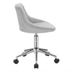 EUGAD Schreibtischstuhl (1 Stück), Bürohocker Rollhocker mit Rollen, Samt, höhenverstellbar, Rosa Dunkellgrau, Hellgrau -Eugad Möbel Einkaufen b372d6ce e341 529b 9c57 38866653c76b