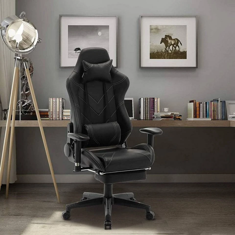 EUGAD Gaming Chair, Bürostuhl, Gaming Stuhl, Kunstleder, mit einstellbaren Armlehnen Rot Blau, Schwarz, Weiß 16 EUGAD Gaming Chair, Bürostuhl, Gaming Stuhl, Kunstleder, mit einstellbaren Armlehnen Rot Blau, Schwarz, Weiß – Bild 16