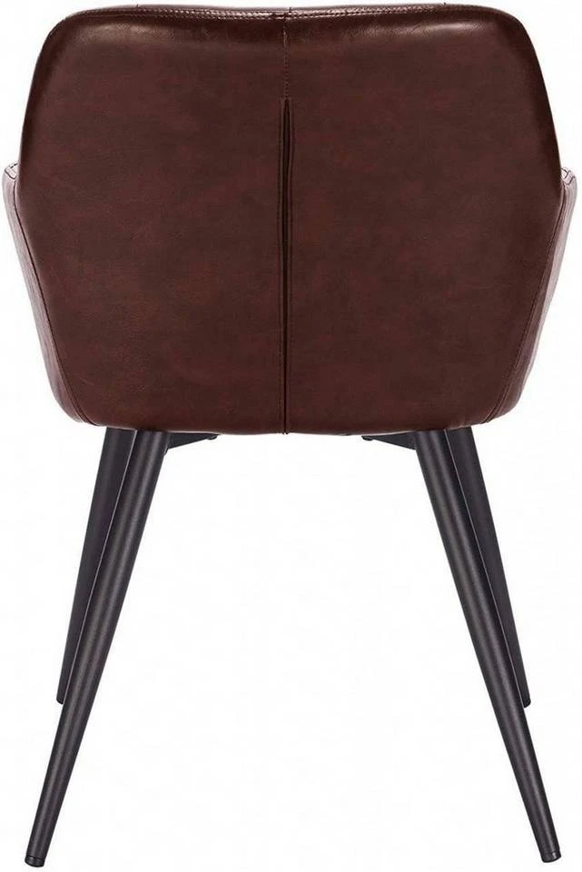 EUGAD Esszimmerstuhl, 6er-Set Esszimmerstuhl aus Kunstleder Metallbeine Schwarz Dunkelbraun 13 EUGAD Esszimmerstuhl, 6er-Set Esszimmerstuhl aus Kunstleder Metallbeine Schwarz Dunkelbraun – Bild 13