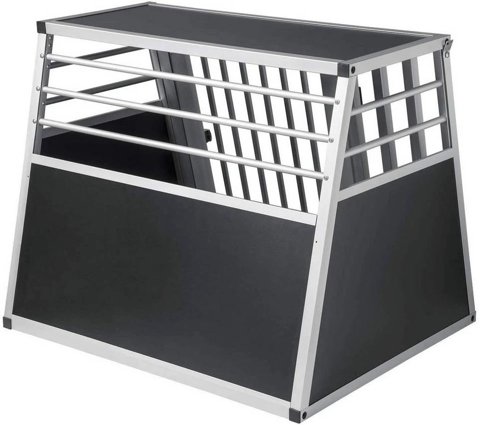 EUGAD Tiertransportbox, Hundetransportbox Alu Hundebox Reisebox Autobox für große Hunde Husky Samojede Weimaraner Border Collie Chow-Chow Shetland Sheepdog 80 x 65 x 65 cm XL Schwarz 4 EUGAD Tiertransportbox, Hundetransportbox Alu Hundebox Reisebox Autobox für große Hunde Husky Samojede Weimaraner Border Collie Chow-Chow Shetland Sheepdog 80 x 65 x 65 cm XL Schwarz – Bild 4