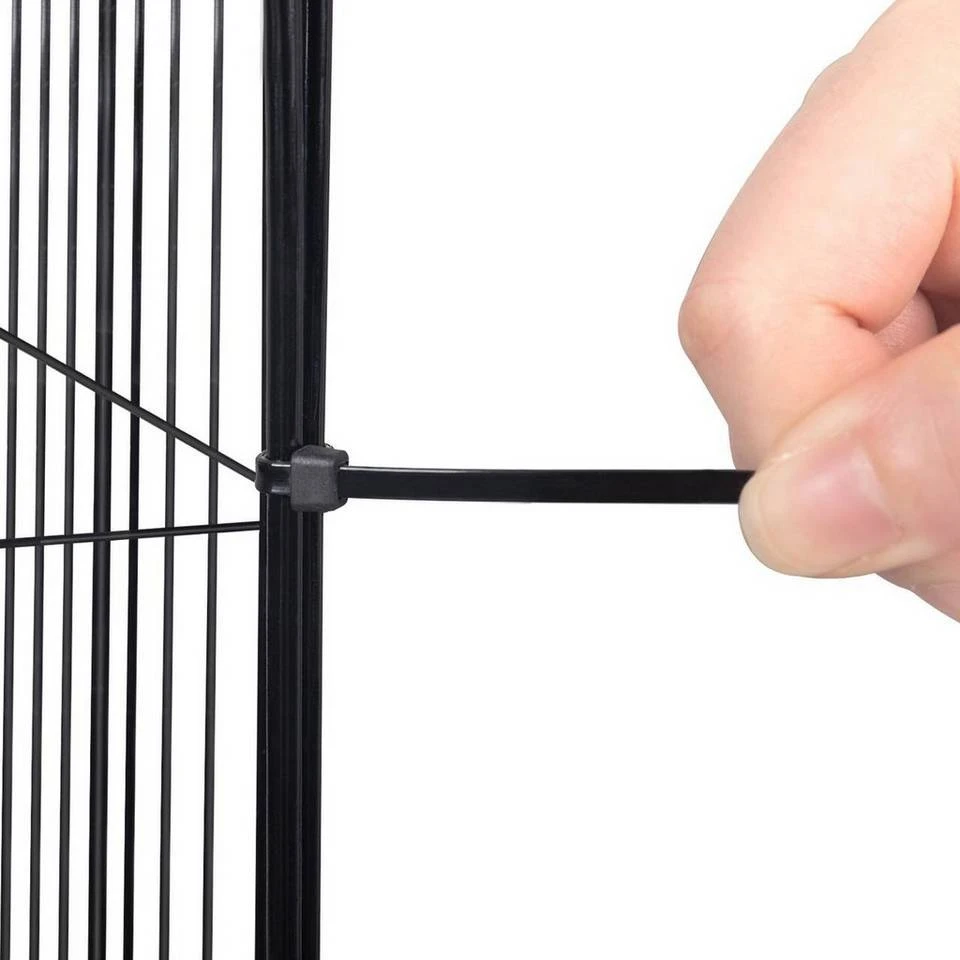 EUGAD Freigehege, Freigehege Kaninchen mit Stauraum Hasen Meerschweinchen Welpenauslauf Laufgitter mit Tür&Treppe DIY Schwarz 30 Platten (35x35cm/Platte) 105 x 70 x 70 cm 10 EUGAD Freigehege, Freigehege Kaninchen mit Stauraum Hasen Meerschweinchen Welpenauslauf Laufgitter mit Tür&Treppe DIY Schwarz 30 Platten (35x35cm/Platte) 105 x 70 x 70 cm – Bild 10