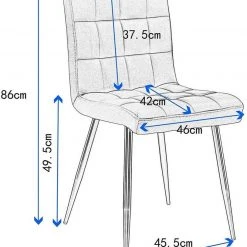 EUGAD Esszimmerstuhl (4 Stück), Polsterstuhl Wohnzimmerstuhl Samtstuhl Sessel mit Rückenlehne, Metallbeine, Sitzfläche aus Samt, Blau Creme, Dunkelgrau, Hellgrau, Rosa 38 EUGAD Esszimmerstuhl (4 Stück), Polsterstuhl Wohnzimmerstuhl Samtstuhl Sessel mit Rückenlehne, Metallbeine, Sitzfläche aus Samt, Blau Creme, Dunkelgrau, Hellgrau, Rosa -Eugad Möbel Einkaufen b71ca3d6 111f 420d b2c5 db82e43340ac