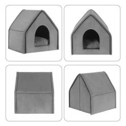 EUGAD Tierhaus, Hundehaus Hundehöhle Katzenhaus Katzenhöhle für Französische Bulldogge Jack Russell Terrier Welpen Grau M -Eugad Möbel Einkaufen b74e5efa ba00 5cdb 8c79 703900aeba51