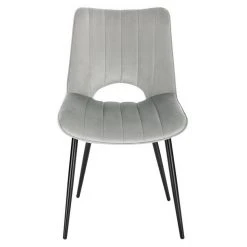 EUGAD Esszimmerstuhl (2 Stück), Küchenstuhl, Polsterstuhl, Wohnzimmerstuhl ohne Armlehne, Metallbeine, Samt, Dunkelgrau Hellgrau, Schwarz -Eugad Möbel Einkaufen b78de8fb bdb5 46b6 818f 07dd559debdb