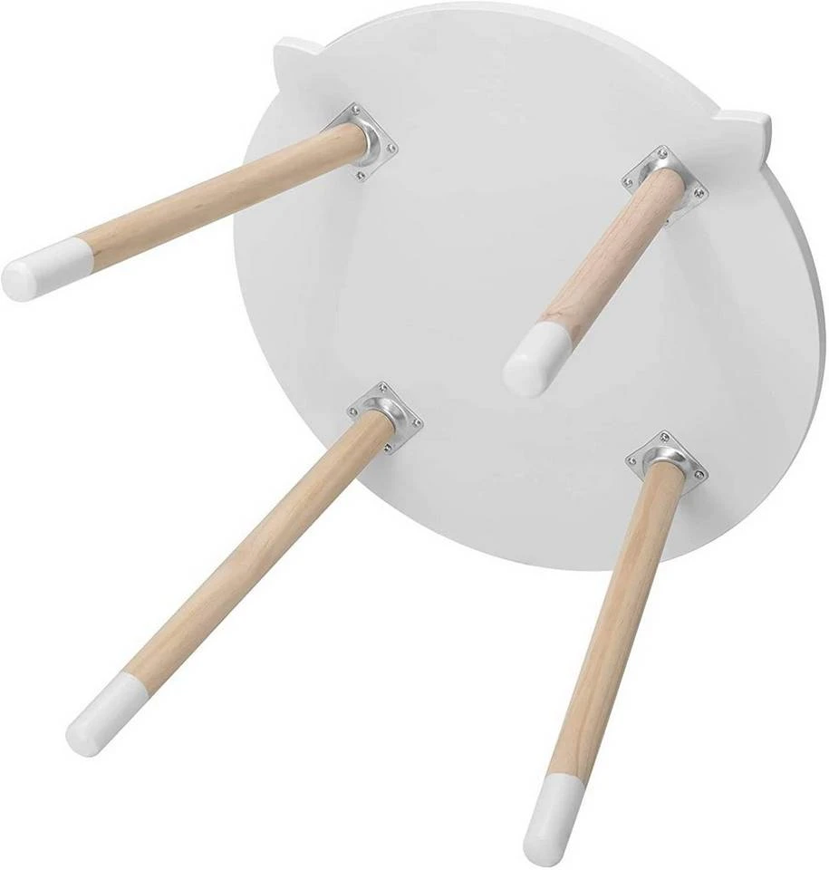 EUGAD Sitzgruppe, Kindertisch mit Stühle, 3tlg. Kindersitzgruppe Kindermöbel, 1 Kindertisch und 2 Kinderstühlen Tischset rund in Katzenform aus MDF und Kiefernholz im Kinderzimmer, Weiß 7 EUGAD Sitzgruppe, Kindertisch mit Stühle, 3tlg. Kindersitzgruppe Kindermöbel, 1 Kindertisch und 2 Kinderstühlen Tischset rund in Katzenform aus MDF und Kiefernholz im Kinderzimmer, Weiß – Bild 7