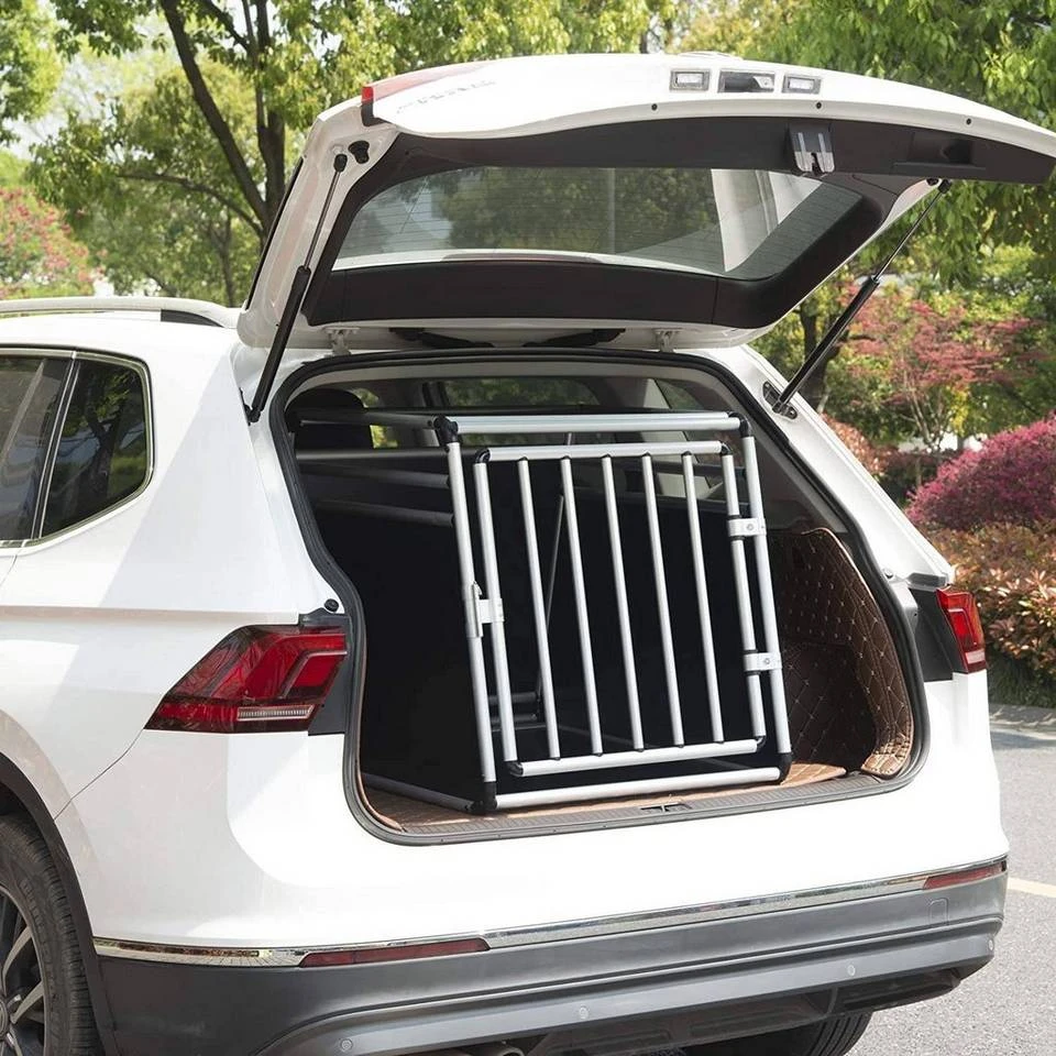 EUGAD Tiertransportbox, Hundetransportbox Alu Hundebox Reisebox Autobox für Husky Samojede Weimaraner Labrador Golden Retriever 90 x 65 x 69 cm XXL Schwarz Grau 12 EUGAD Tiertransportbox, Hundetransportbox Alu Hundebox Reisebox Autobox für Husky Samojede Weimaraner Labrador Golden Retriever 90 x 65 x 69 cm XXL Schwarz Grau – Bild 12