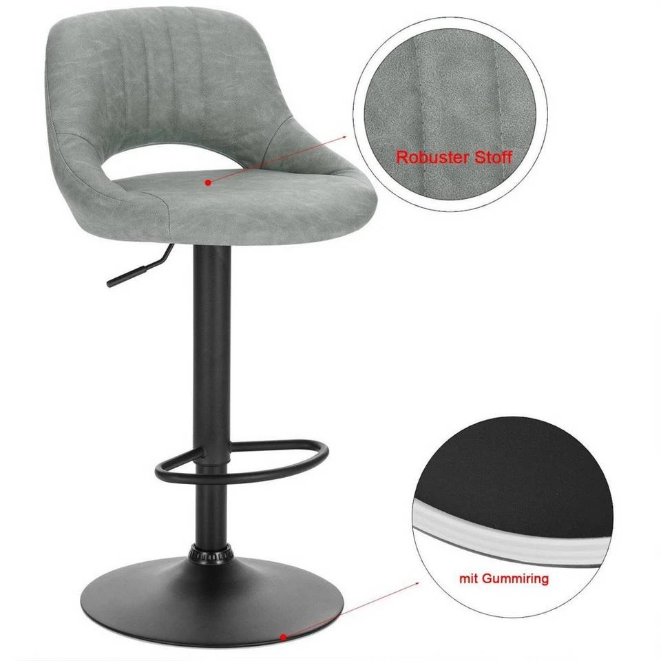 EUGAD Barhocker, 4er-Set Tresenhocker aus Kunstleder Gestell aus Stahl Dunkelbraun Anthrazit, Grau 24 EUGAD Barhocker, 4er-Set Tresenhocker aus Kunstleder Gestell aus Stahl Dunkelbraun Anthrazit, Grau – Bild 24