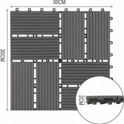 EUGAD WPC-Fliesen, 22 Stück WPC Terrassenfliesen Klickfliesen 30x30cm Coffee Anthrazit, Dunkelgrau, Hellgrau 51 EUGAD WPC-Fliesen, 22 Stück WPC Terrassenfliesen Klickfliesen 30x30cm Coffee Anthrazit, Dunkelgrau, Hellgrau -Eugad Möbel Einkaufen baa8230a 2b5f 5f0a 94a4 e109e6d07f42