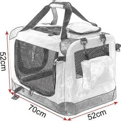 EUGAD Tiertransporttasche, Hundebox faltbar Hundetransportbox Auto Transportbox Reisebox Katzenbox Schwarz -Eugad Möbel Einkaufen baaf091e 02e2 4caa 8c8b 44886a3b8f03