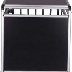 EUGAD Tierreisebox, Hundetransportbox Alu Hundebox Reisebox Autobox für kleine/mittlere Hunde Französische Bulldogge Beagle Terriers Dackel Shiba Inu 69 x 54 x 50 cm L Schwarz -Eugad Möbel Einkaufen bb99a5a2 6e33 504c 890f 9cdd0a9aa2f8