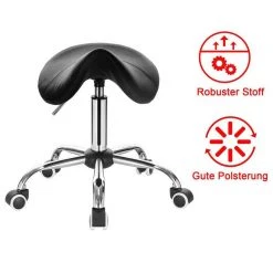 EUGAD Drehstuhl (1 Stück), Sattelhocker gepolstert höhenverstellbar aus Kunstleder Grau Schwarz, Wei&szlig; -Eugad Möbel Einkaufen bca31e1b b5e6 5310 8cfd b5b0b0c2ce5b