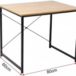 EUGAD Schreibtisch, Computertisch Esstisch Holz Stahl 80x60x70 cm Holz Vintage+schwarz Hell Eiche+schwarz, Hell Eiche+wei&szlig;, Marmor+schwarz -Eugad Möbel Einkaufen bed43be5 a9bf 5ad9 a6a9 c4556752ff6a