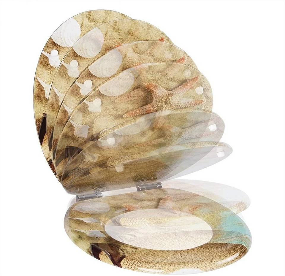 EUGAD WC-Sitz (1-St), Toilettensitz, WC Sitz mit Absenkautomatik, MDF, Holz, Softclose Scharnier Grüne Blätter, Holzfarbe, Lilie, Seestern, Seestern Am Strand, Seestern Sonnenuntergang, Stone, Lila Blume und Stones 42 EUGAD WC-Sitz (1-St), Toilettensitz, WC Sitz mit Absenkautomatik, MDF, Holz, Softclose Scharnier Grüne Blätter, Holzfarbe, Lilie, Seestern, Seestern Am Strand, Seestern Sonnenuntergang, Stone, Lila Blume und Stones – Bild 42