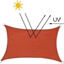 EUGAD Sonnensegel »Z-SSS1188ter21«, Sonnenschutz wasserabweisend HDPE Terrakotta 250 x 350 x 250 cm -Eugad Möbel Einkaufen c0407401 c701 5dcc b471 93420e894983