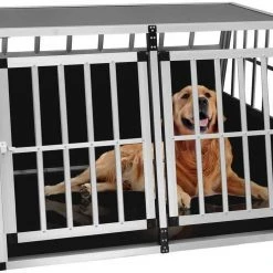 EUGAD Tiertransportbox, Hundetransportbox Alu Doppel Hundebox Reisebox für große Hunde Husky Samojede Weimaraner Labrador Deutscher Schäferhund Boxer 104x91x69cm 9 EUGAD Tiertransportbox, Hundetransportbox Alu Doppel Hundebox Reisebox für große Hunde Husky Samojede Weimaraner Labrador Deutscher Schäferhund Boxer 104x91x69cm -Eugad Möbel Einkaufen c13e6127 6709 5cba be06 4e2c40fbdc1f