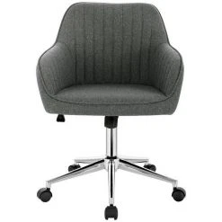 EUGAD Schreibtischstuhl, Bürostuhl Bürohocker Rollhocker aus Leinen Hellgrau Duneklgrau -Eugad Möbel Einkaufen c1627200 8ea1 5a6d bb6a c662842f0168