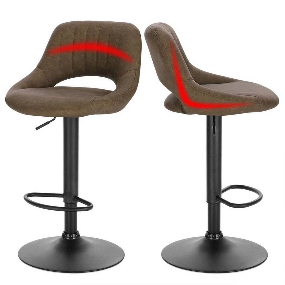 EUGAD Barhocker, 4er-Set Tresenhocker aus Kunstleder Gestell aus Stahl Dunkelbraun Anthrazit, Grau 9 EUGAD Barhocker, 4er-Set Tresenhocker aus Kunstleder Gestell aus Stahl Dunkelbraun Anthrazit, Grau – Bild 9