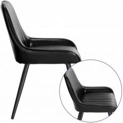 EUGAD Esszimmerstuhl, 4 Stücke Retro Küchenstuhl Sitzfläche aus PU mit Metallbeine Schwarz Braun, Dunkelbraun, Dunkelgr&uuml;n, Grau -Eugad Möbel Einkaufen c357674a 4735 5ef3 86c7 b82acbacad84