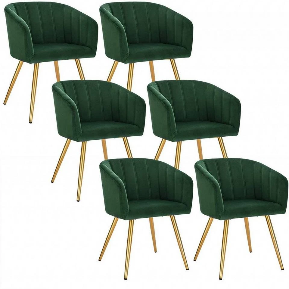 EUGAD Esszimmerstuhl, 6er-Set Esszimmerstuhl Polsterstuhl aus Samt Rosa 1 EUGAD Esszimmerstuhl, 6er-Set Esszimmerstuhl Polsterstuhl aus Samt Rosa