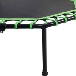 EUGAD Fitnesstrampolin, Fitness Trampolin Indoor Faltbar Ø 126cm mit höhenverstellbarem Haltegriff, leise Gummiseilfederung, belastbar bis 120 kg Grün, Schwarz -Eugad Möbel Einkaufen c4d55f60 b92b 41bb acb5 0d597435ccd0