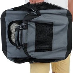EUGAD Tiertransporttasche, Hundebox faltbar Hundetransportbox Auto Transportbox Reisebox Katzenbox Grau -Eugad Möbel Einkaufen c50d6d15 c313 5b05 8f51 dddab4c89ab5