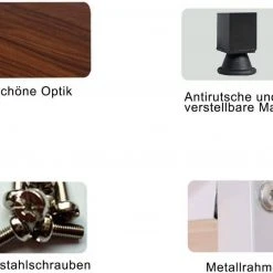 EUGAD Schreibtisch, Bürotisch mit Ablage Holz Stahl 120x64x120cm (BxTxH) Hell Eiche+schwarz Dunkel Buche-Schwarz, Hell Eiche-Schwarz, Hell Eiche-Weiß 28 EUGAD Schreibtisch, Bürotisch mit Ablage Holz Stahl 120x64x120cm (BxTxH) Hell Eiche+schwarz Dunkel Buche-Schwarz, Hell Eiche-Schwarz, Hell Eiche-Weiß -Eugad Möbel Einkaufen c62f2817 9392 53ef b0da c70350161e05