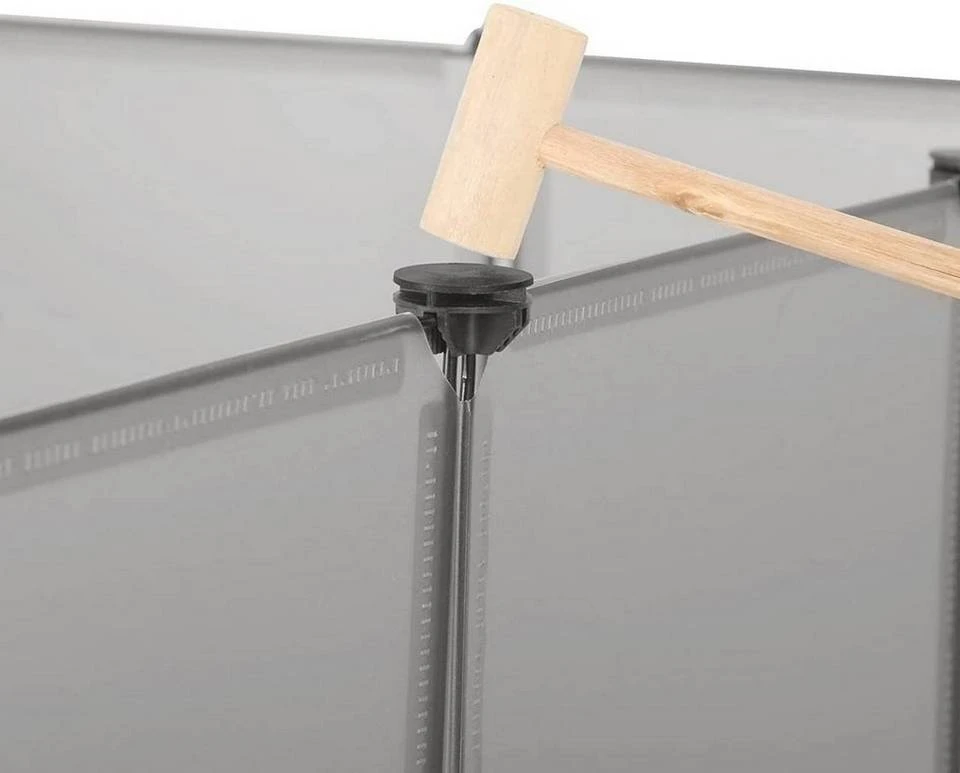 EUGAD Freigehege, Freigehege für Kaninchen Hasen Meerschweinchen Welpenauslauf DIY, 12 Platten 145 x 75 x 46 cm Grau, Schwarz, Transparent, Weiß 31 EUGAD Freigehege, Freigehege für Kaninchen Hasen Meerschweinchen Welpenauslauf DIY, 12 Platten 145 x 75 x 46 cm Grau, Schwarz, Transparent, Weiß – Bild 31