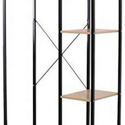 EUGAD Kleiderständer, Garderobenständer Hängeregal mit Schuhregal Holz Metall Schwarz-Hell Eiche Schwarz-Vintage, Wei&szlig;-Eiche -Eugad Möbel Einkaufen c79f2a36 a67a 5133 b93a fe11aef14cf8