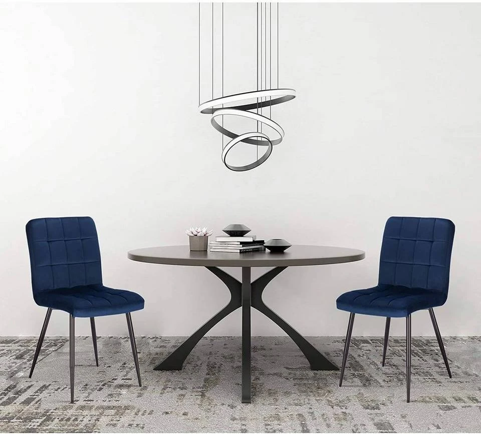 EUGAD Esszimmerstuhl (4 Stück), Polsterstuhl Wohnzimmerstuhl Samtstuhl Sessel mit Rückenlehne, Metallbeine, Sitzfläche aus Samt, Blau Creme, Dunkelgrau, Hellgrau, Rosa 4 EUGAD Esszimmerstuhl (4 Stück), Polsterstuhl Wohnzimmerstuhl Samtstuhl Sessel mit Rückenlehne, Metallbeine, Sitzfläche aus Samt, Blau Creme, Dunkelgrau, Hellgrau, Rosa – Bild 4