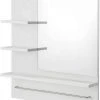 EUGAD Spiegelschrank Hängeschrank mit 3 Ablagen Weiß