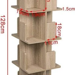 EUGAD Bücherregal, Raumteiler Standregal 360° frei drehbar, mit 4 Ebenen, MDF, Natur 8 EUGAD Bücherregal, Raumteiler Standregal 360° frei drehbar, mit 4 Ebenen, MDF, Natur -Eugad Möbel Einkaufen c9afe72b 6b26 55a8 97c7 a2a69716117b