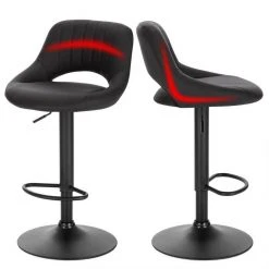 EUGAD Barhocker (2 St), 2er-Set 360° drehbar stufenlos höhenverstellbar mit Rückenlehne aus Kunstleder und Stahl Dunkelbraun Anthrazit, Grau -Eugad Möbel Einkaufen c9ca26e7 a0a2 5748 8620 fb84f4e7ba25