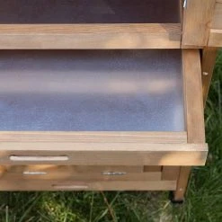 EUGAD Tierhaus, Hasenstall Kaninchenstall Hasenkäfig Kleintierstall Meerschweinchen Massivholz Hellrot 120 x 50 x 100,5 cm Grau-Wei&szlig;, Hellbraun -Eugad Möbel Einkaufen cbc58a84 eef8 4322 9026 5e4d559e87d7