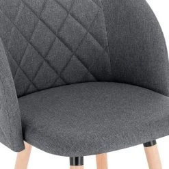 EUGAD Esszimmerstuhl, 2er-Set Esszimmerstuhl gepolsterte Sitzfläche aus Leinen Massivholz -Eugad Möbel Einkaufen cbe69260 a893 56ae bd31 7e764bafb2d2