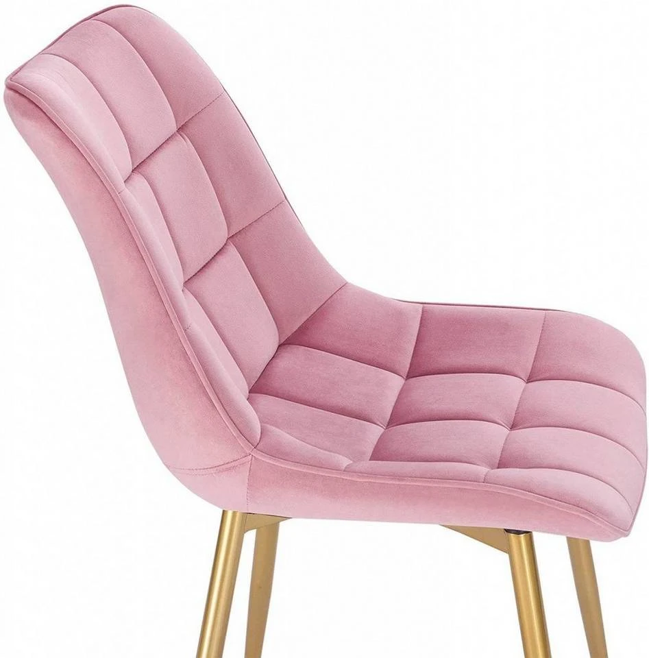 EUGAD Esszimmerstuhl, 4er-Set Küchenstühle Wohnzimmerstuhl mit Rückenlehne, Samt Sitzfläche, Gold Beine Grau Dunkelgrün, Rosa, Schwarz 35 EUGAD Esszimmerstuhl, 4er-Set Küchenstühle Wohnzimmerstuhl mit Rückenlehne, Samt Sitzfläche, Gold Beine Grau Dunkelgrün, Rosa, Schwarz – Bild 35