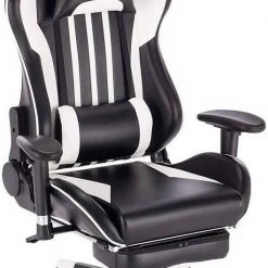 EUGAD Gaming-Stuhl (1 Stück), Racing Stuhl mit Fußstütze Racing Stuhl Drehstuhl Bürostuhl Schreibtischstuhl PC Stuhl mit Wippfunktion Höhenverstellbar Kunstleder Rot Grau, Wei&szlig; -Eugad Möbel Einkaufen cdc6ef17 9966 5652 b5d5 ef385815a84b