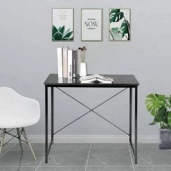 EUGAD Schreibtisch, Computertisch Esstisch Holz Stahl 80x60x70 cm Holz Vintage+schwarz Hell Eiche+schwarz, Hell Eiche+wei&szlig;, Marmor+schwarz -Eugad Möbel Einkaufen ceb174db 5b38 5ef7 9af0 b8d389ec33d5