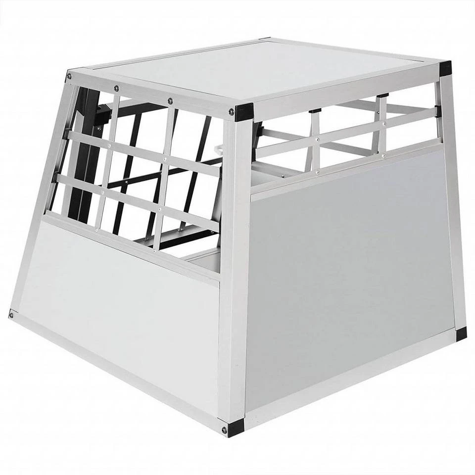 EUGAD Tiertransportbox, Hundetransportbox Alu Hundebox Reisebox Autobox für kleine/mittlere Hunde Französische Bulldogge Beagle Terriers Dackel Shiba Inu 69 x 54 x 50 cm L Schwarz, Silber 8 EUGAD Tiertransportbox, Hundetransportbox Alu Hundebox Reisebox Autobox für kleine/mittlere Hunde Französische Bulldogge Beagle Terriers Dackel Shiba Inu 69 x 54 x 50 cm L Schwarz, Silber – Bild 8