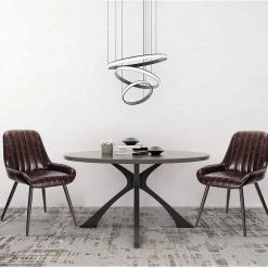 EUGAD Esszimmerstuhl, 4 Stücke Retro Küchenstuhl Sitzfläche aus PU mit Metallbeine Schwarz Braun, Dunkelbraun, Dunkelgr&uuml;n, Grau -Eugad Möbel Einkaufen d003a58b 9fde 5141 8780 48d875f5241e