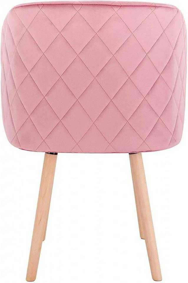 EUGAD Esszimmerstuhl, 6er-Set Esszimmerstuhl Küchenstuhl Samt Massivholz Cremeweiß Cremeweiß, Rosa 12 EUGAD Esszimmerstuhl, 6er-Set Esszimmerstuhl Küchenstuhl Samt Massivholz Cremeweiß Cremeweiß, Rosa – Bild 12