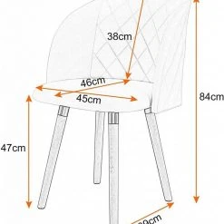 EUGAD Esszimmerstuhl, 2er-Set Esszimmerstuhl Küchenstuhl Samt Massivholz Rosa Cremewei&szlig; -Eugad Möbel Einkaufen d146b052 98f5 571c 9752 db320b3e551c