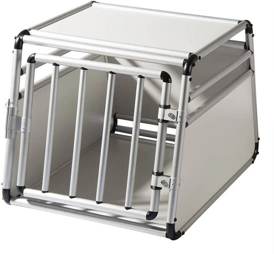 EUGAD Tiertransportbox, Hundetransportbox Alu Hundebox Reisebox Autobox für kleine/mittlere Hunde Französische Bulldogge Beagle Terriers Dackel Shiba Inu 69 x 54 x 50 cm L 1 EUGAD Tiertransportbox, Hundetransportbox Alu Hundebox Reisebox Autobox für kleine/mittlere Hunde Französische Bulldogge Beagle Terriers Dackel Shiba Inu 69 x 54 x 50 cm L